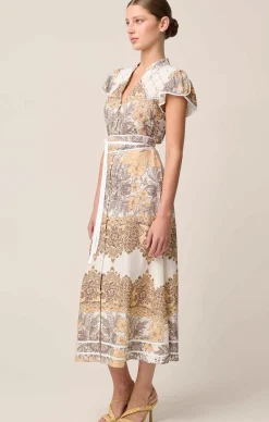 NOVIA EMBROIDERED MAXI DRESS