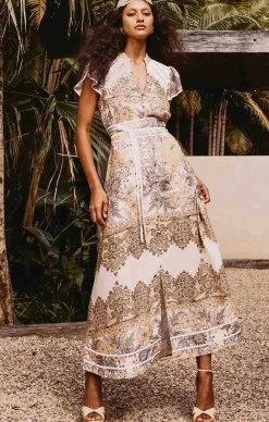NOVIA EMBROIDERED MAXI DRESS