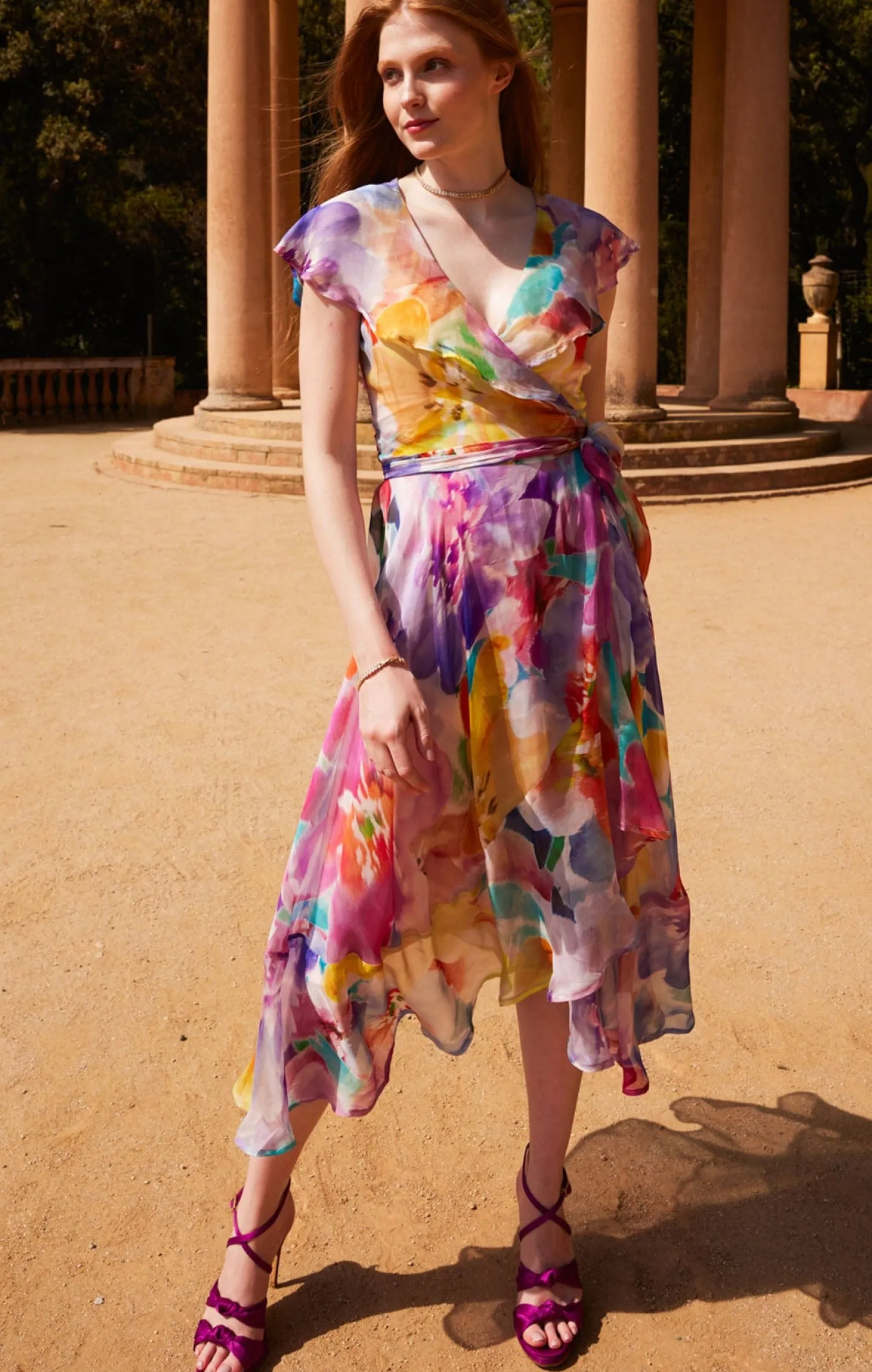 PAJARITOS WRAP DRESS