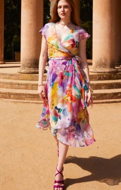 PAJARITOS WRAP DRESS