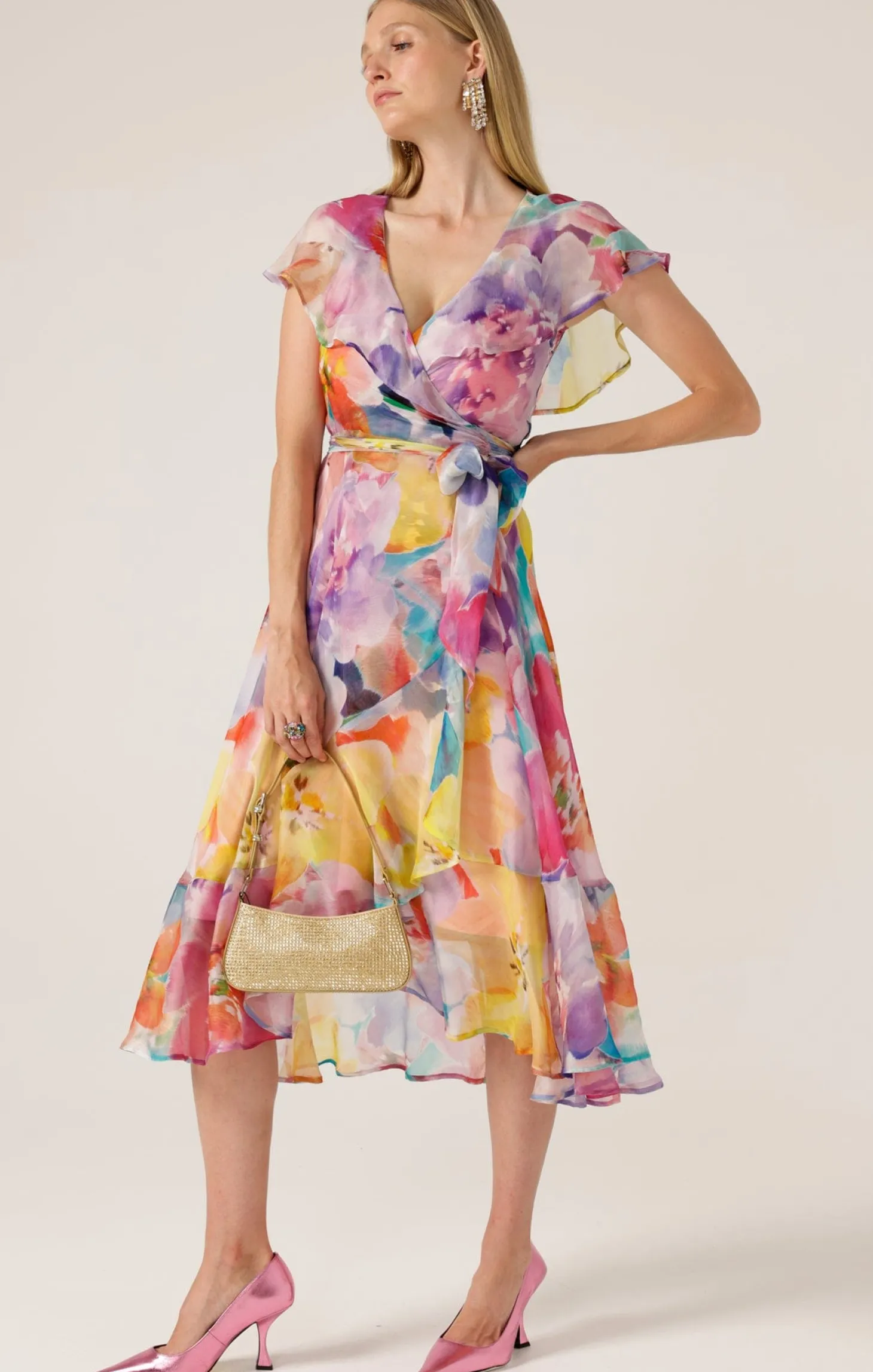 PAJARITOS WRAP DRESS