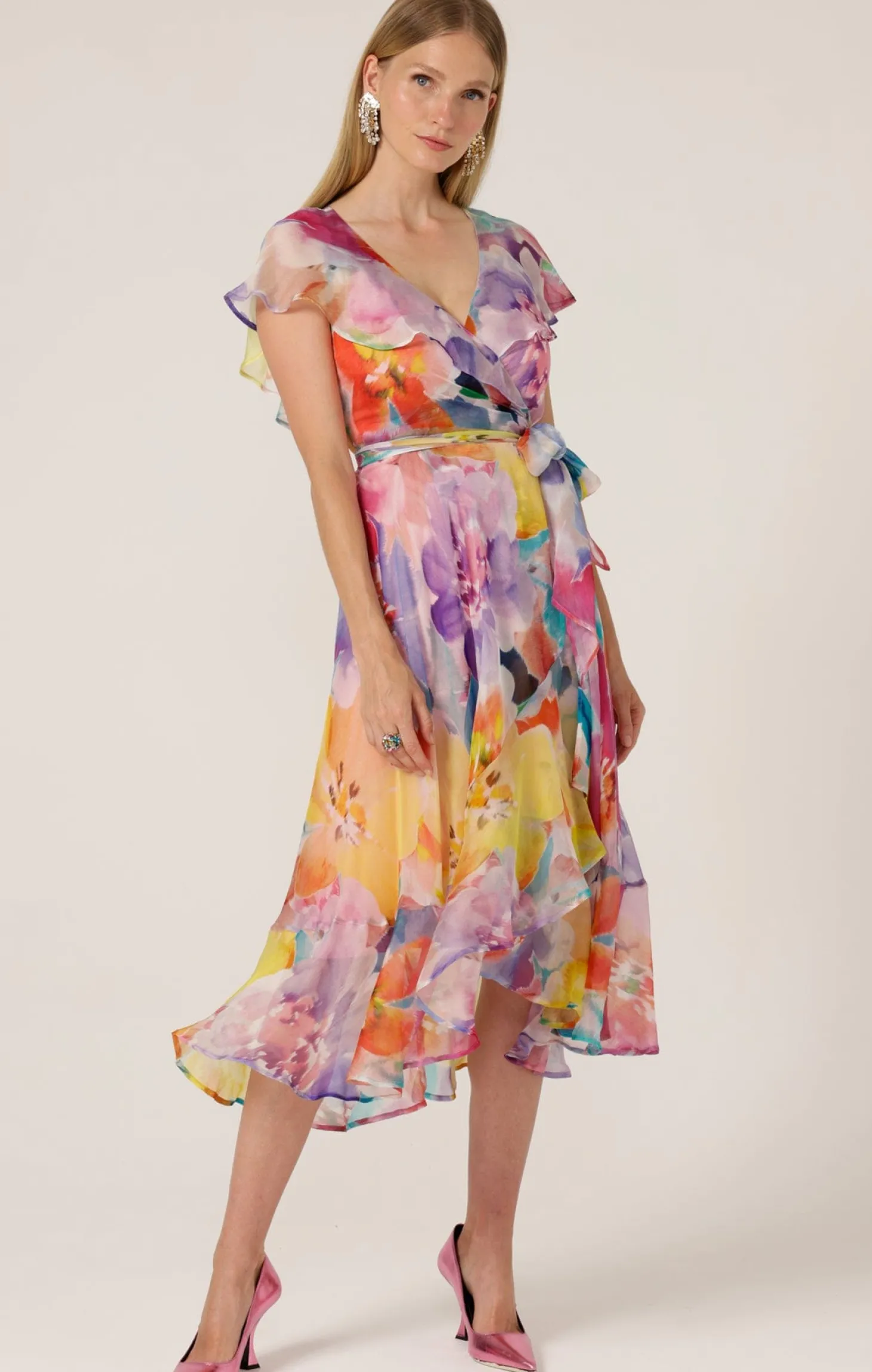 PAJARITOS WRAP DRESS