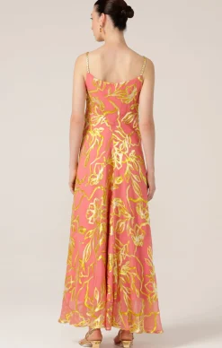 PEACH PHEASANT DRESS