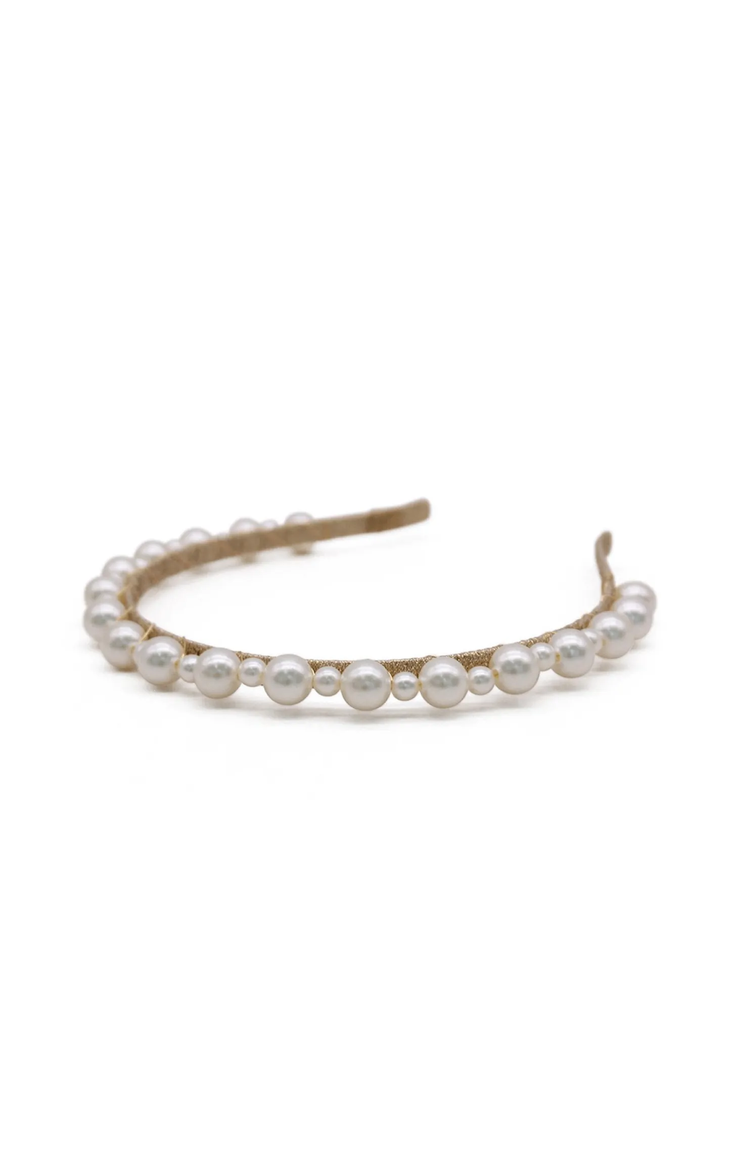 PERLA HEADBAND IN PEARL AND GOLD