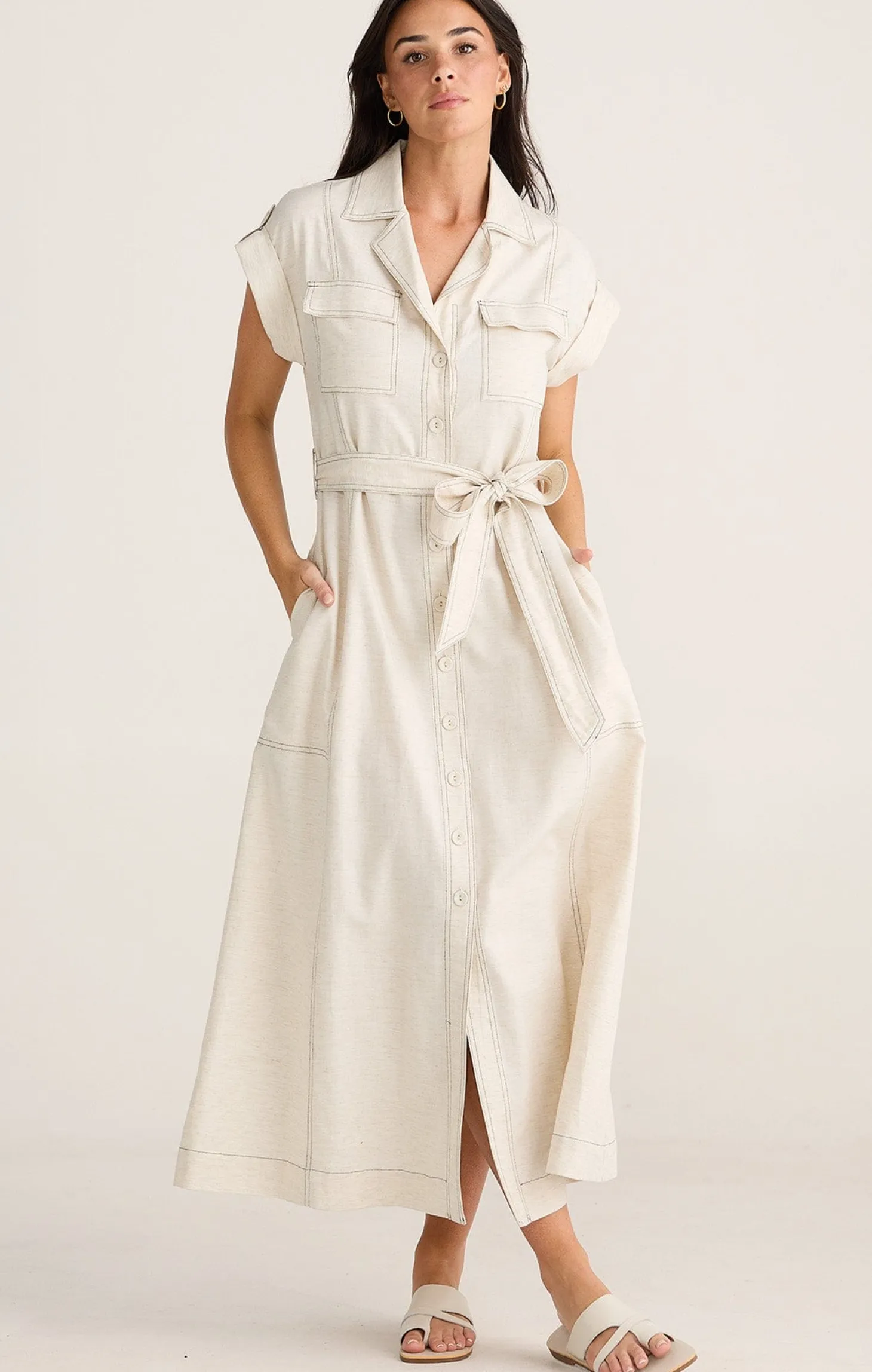 PORTIA DRESS IN NATURAL