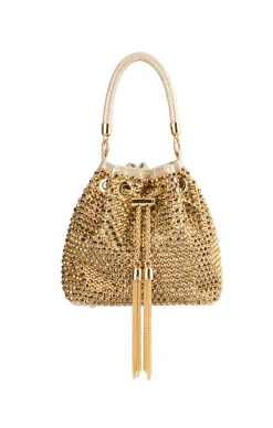 SANTORINI STUDDED POUCH IN GOLD