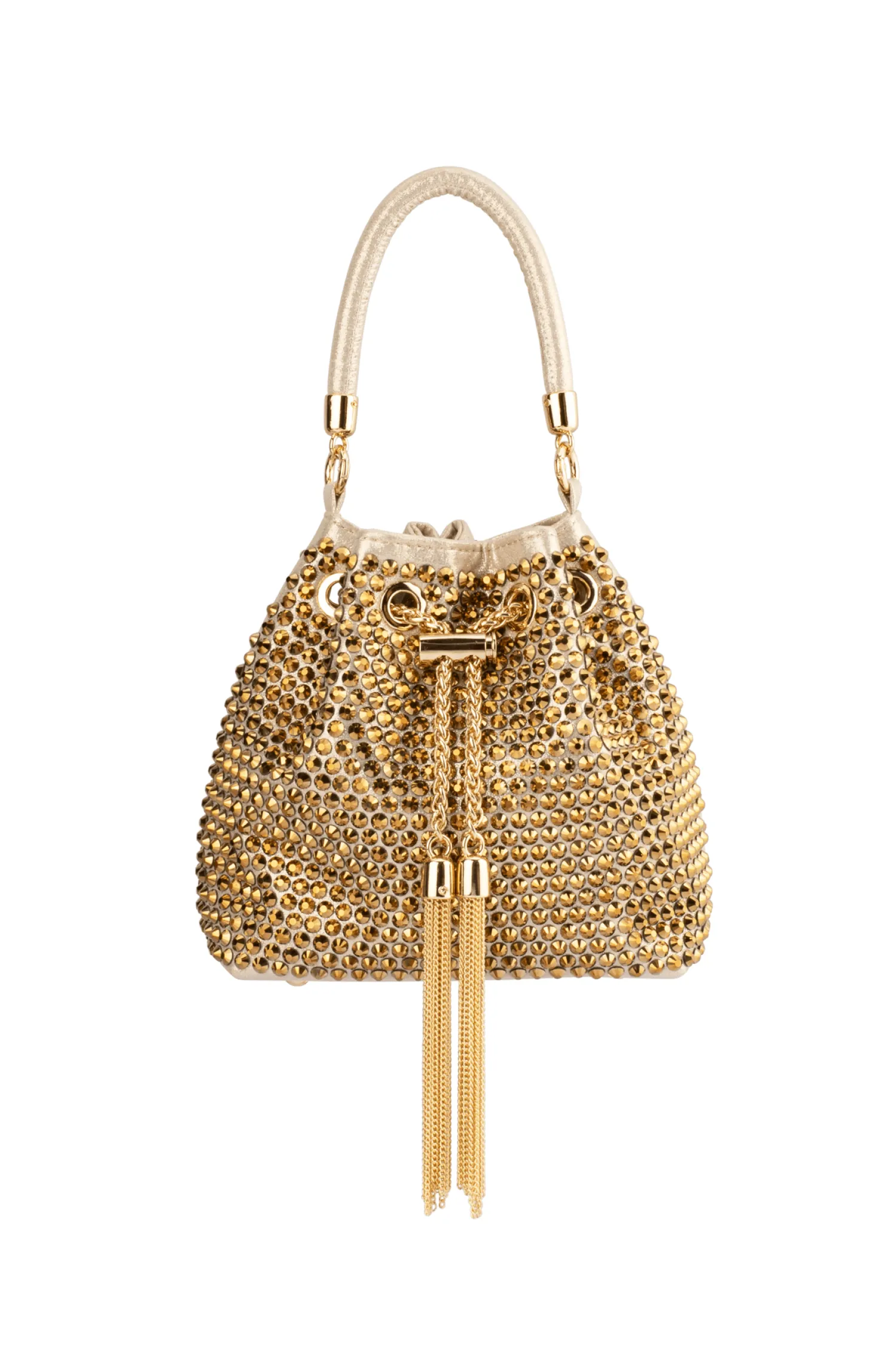 SANTORINI STUDDED POUCH IN GOLD