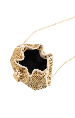 SANTORINI STUDDED POUCH IN GOLD