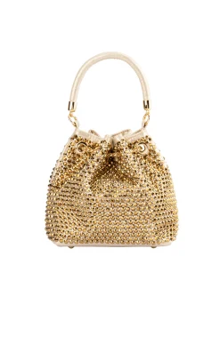 SANTORINI STUDDED POUCH IN GOLD