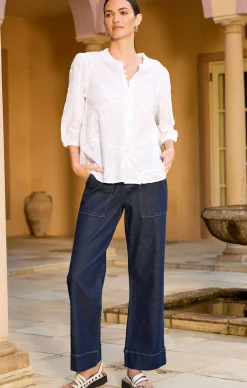 SCARLETT COTTON SHIRT IN ORIENT WHITE