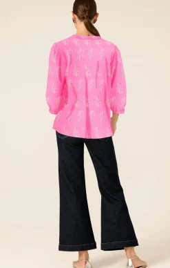 SCARLETT COTTON SHIRT IN SHRINE PINK