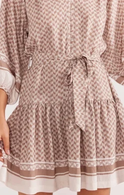 SOLEIL SMOCK DRESS IN BEIGE