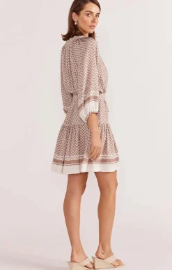 SOLEIL SMOCK DRESS IN BEIGE