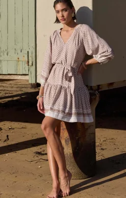 SOLEIL SMOCK DRESS IN BEIGE
