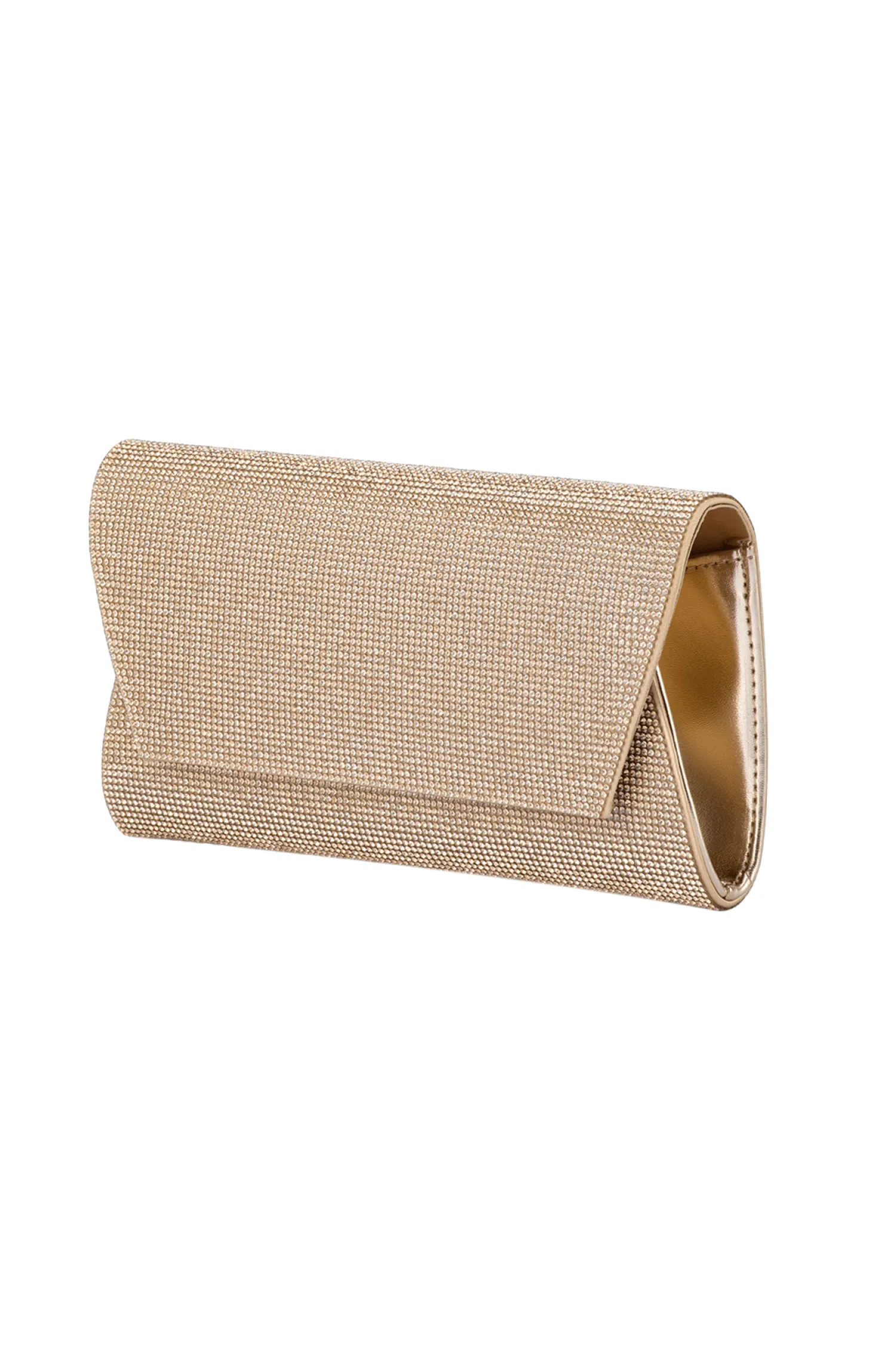 STACEY CRYSTAL CLUTCH IN GOLD