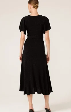 STARGAZE WRAP DRESS IN BLACK