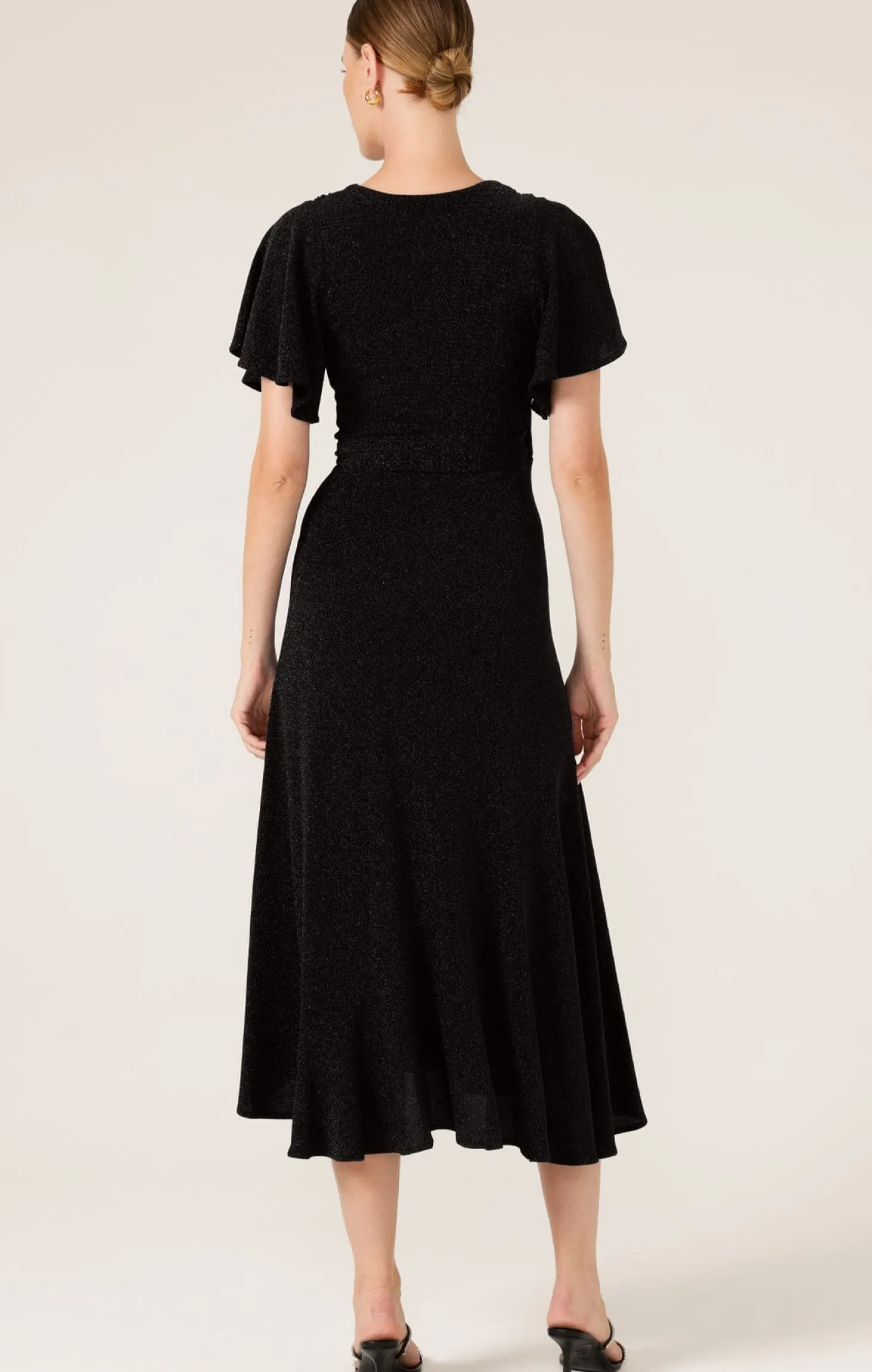 STARGAZE WRAP DRESS IN BLACK