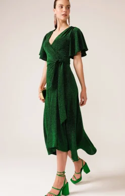 STARGAZE WRAP MIDI IN EMERALD