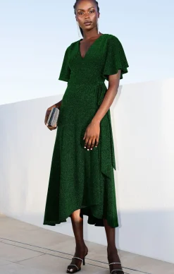 STARGAZE WRAP MIDI IN EMERALD