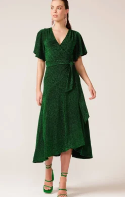 STARGAZE WRAP MIDI IN EMERALD