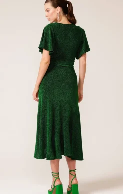 STARGAZE WRAP MIDI IN EMERALD