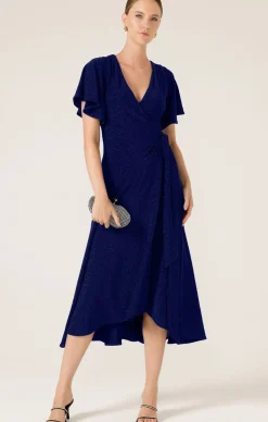 STARGAZE WRAP MIDI IN SAPPHIRE