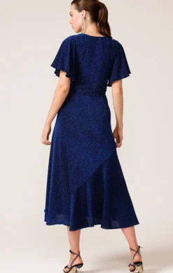 STARGAZE WRAP MIDI IN SAPPHIRE