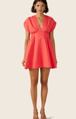 SUNLIGHT MINI DRESS IN HIBISCUS PINK