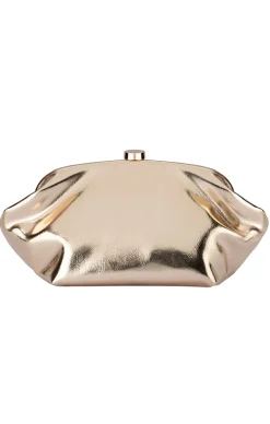 TALLY METALLIC CLUTCH IN GOLD