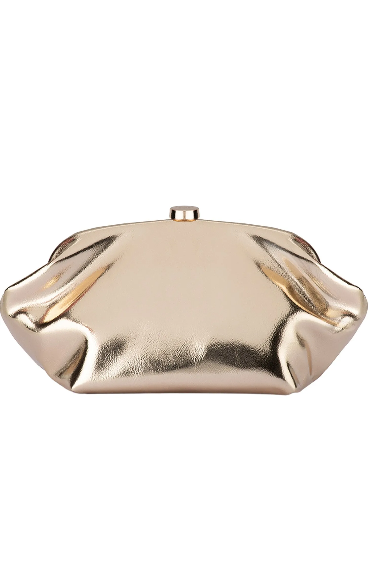 TALLY METALLIC CLUTCH IN GOLD