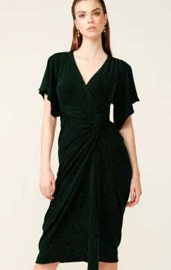 THE EMPORIUM DRESS IN EMERALD
