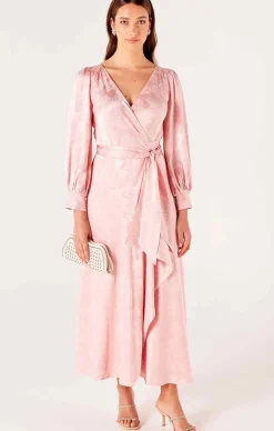 VERSAILLES WRAP DRESS IN PINK