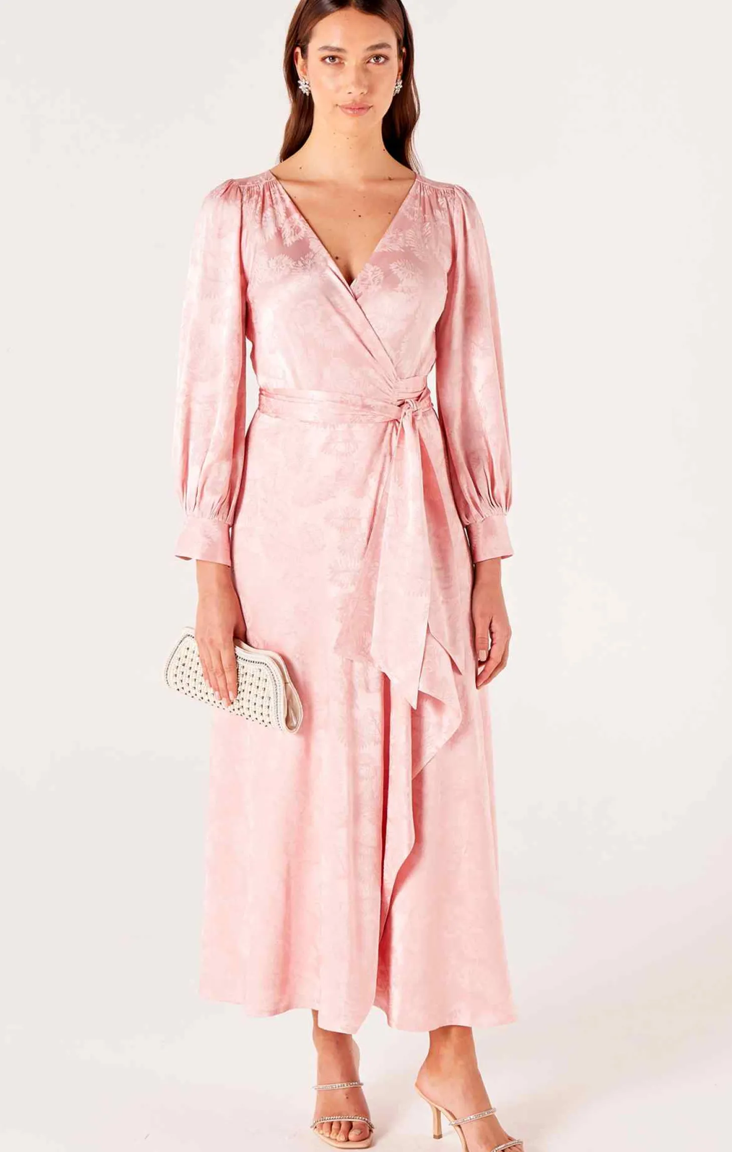 VERSAILLES WRAP DRESS IN PINK