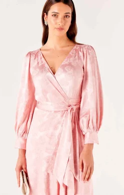 VERSAILLES WRAP DRESS IN PINK