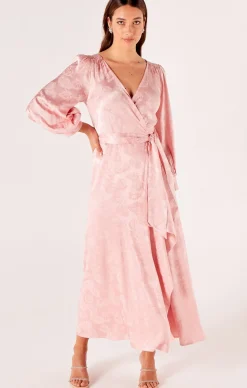 VERSAILLES WRAP DRESS IN PINK
